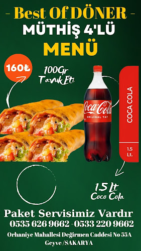 Opinii despre Best Of DÖNER în Geyve - Gastronomi ve konaklama