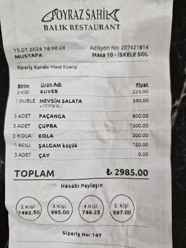 Poyraz Sahil Balık Restaurant - Beykoz