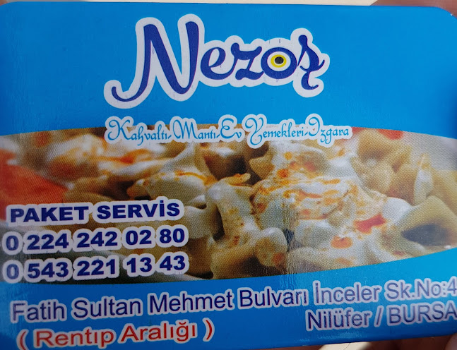 Nezoş mantı Süt helvası Ev yemekleri