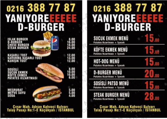 Opinii despre D-BURGER YANIYOREEEEEE în Maltepe - Gastronomi ve konaklama