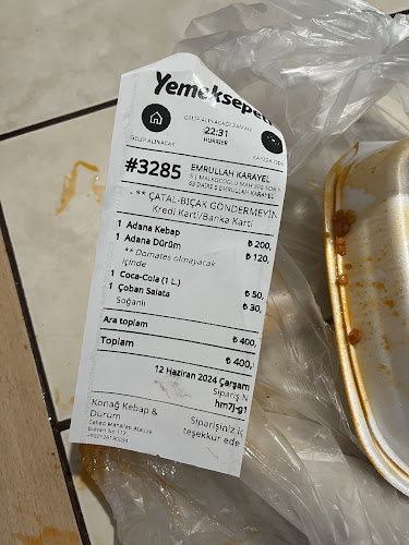 Opinii despre KONAĞ KEBAP VE DÜRÜM în Sultangazi - Gastronomi ve konaklama